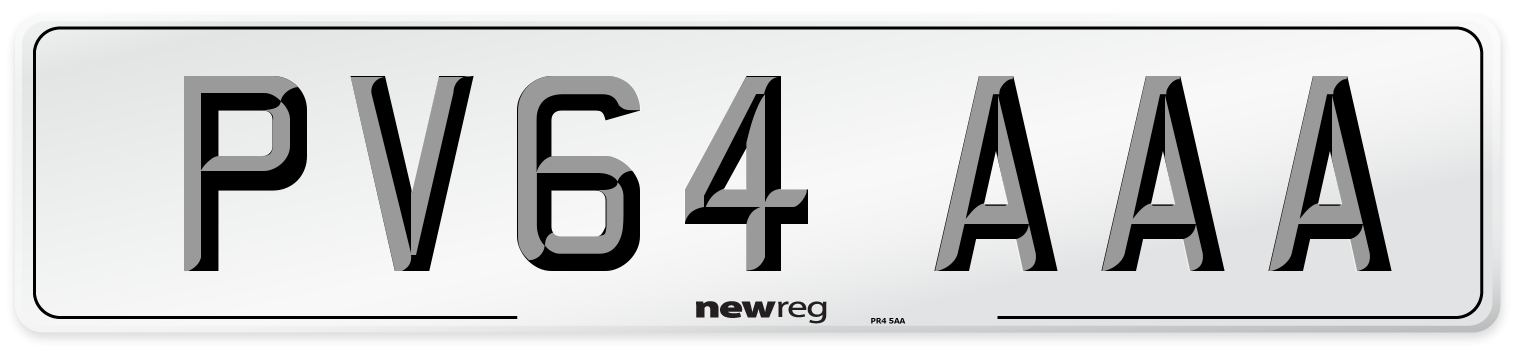 PV64 AAA Number Plate from New Reg